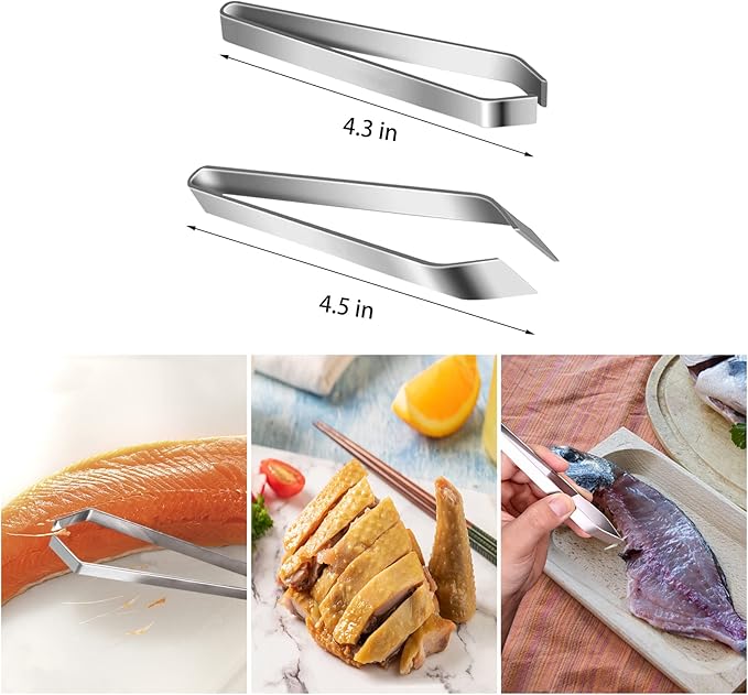 Openfly Fish Scaler Tool, Stainless Steel Fish Scaler Remover Fish Scraper Scaler with Sawtooth, Fish Skin Graters Fish Tweezers Fish Descaler Tool for Cleaning Fish