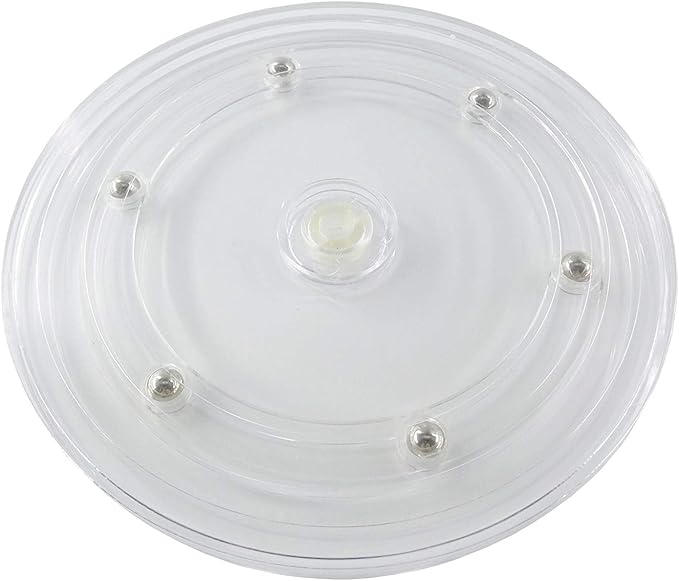 FixtureDisplays® 6" Clear Plastic Spinner Lazy Susan Turntable Organizer for Spice Rack Table Cake Kitchen Pantry Decorating 16972-NPF