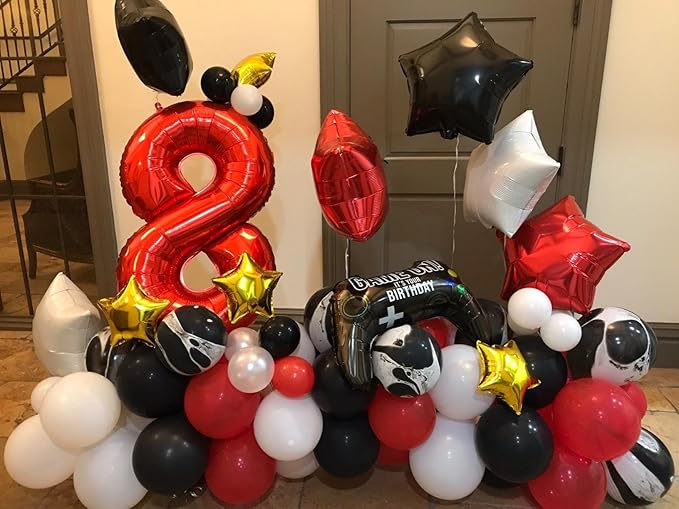 2 Numbers Balloon 40 Inch Red Two Balloon Number Birthday Decor, 2nd 12 21st Party Celebration Decorations Graduations Wedding Baby Shower