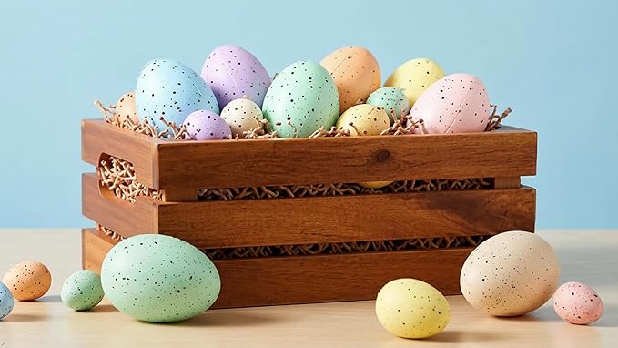 VICTORY RELAX Nesting Wood Storage Crates (Set of 3) - Natural Acacia Wood Stackable Wooden Boxes for Storage & Organization - Decorative Wooden Basket Set for Fruits, Shelving & Home Decor