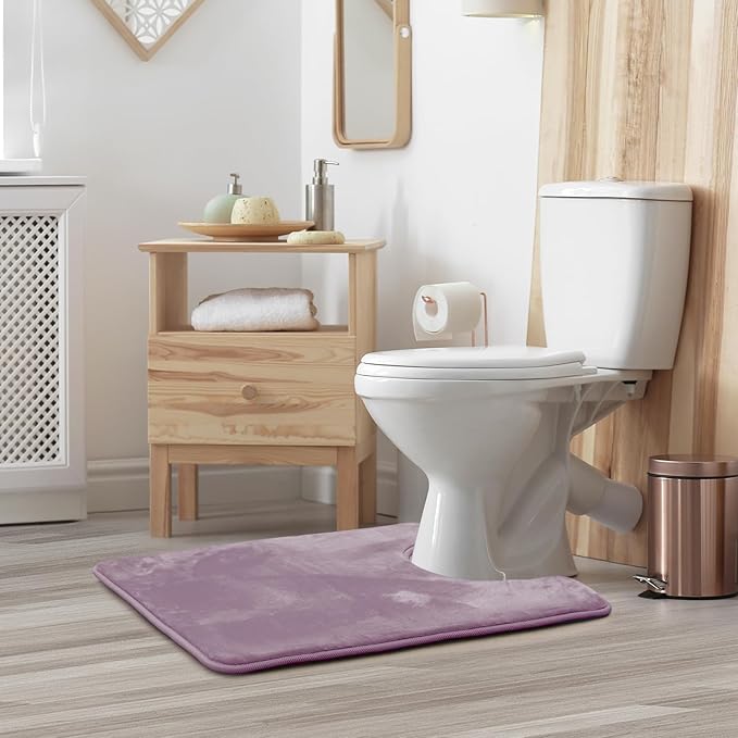 Clara Clark Bathroom Rugs, Velvet Memory Foam Bath Mat, Non-Slip Bath Rugs, Machine Wash, Dries Quickly, Ultra Soft Plush Bath Mats for Bathroom,