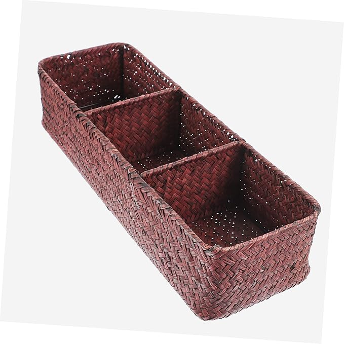 CHILDWEET Sturdy Seagrass Basket Handles Wicker Storage Basket for Home Organizing