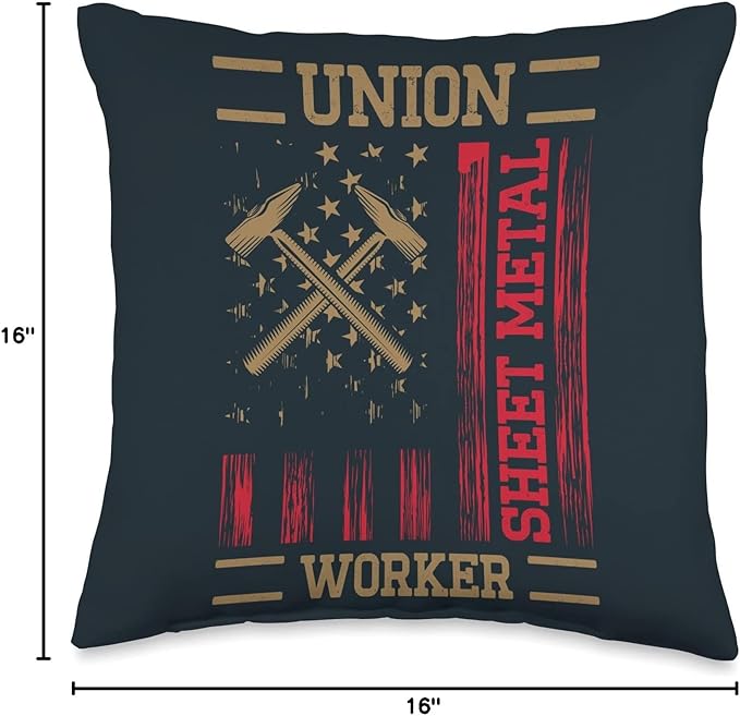 Journeyman Sheet Metal Worker Union Sheet Metal Worker Throw Pillow
