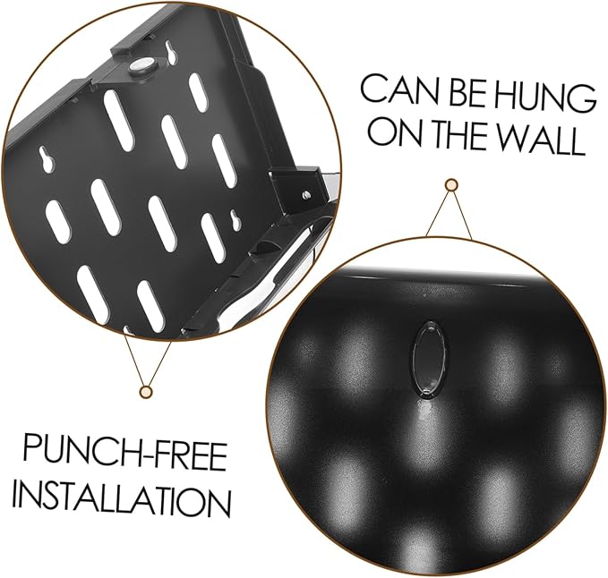 Cabilock Wall-Mounted Tissue Dispenser for Bathroom and Kitchen No Drilling Paper Towel Holder Storage Box Sturdy Plastic Suitable for Home and Commercial Use