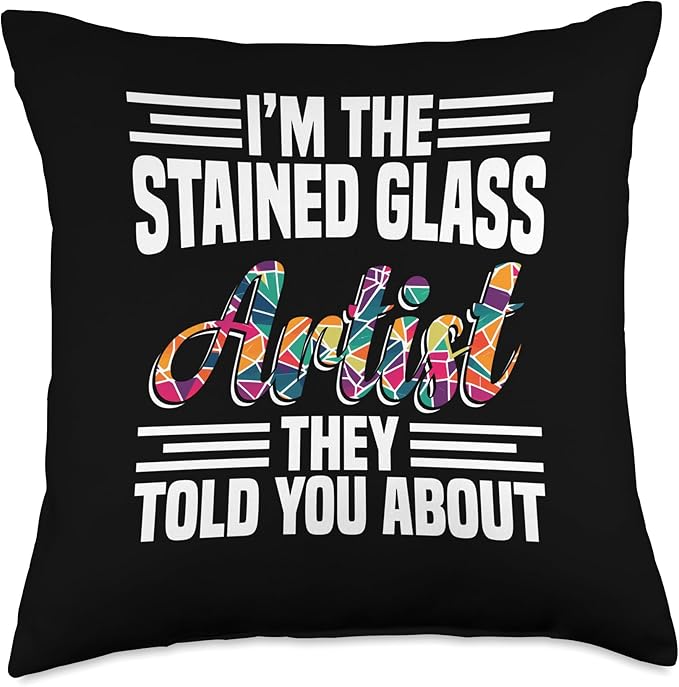 Stained Glass Tools Glass Sheets Stained Glass Artist Throw Pillow
