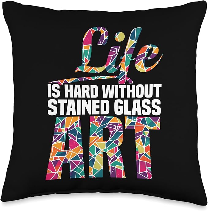 Stained Glass Artist Sheets Foiler Tools Stained Glass Throw Pillow