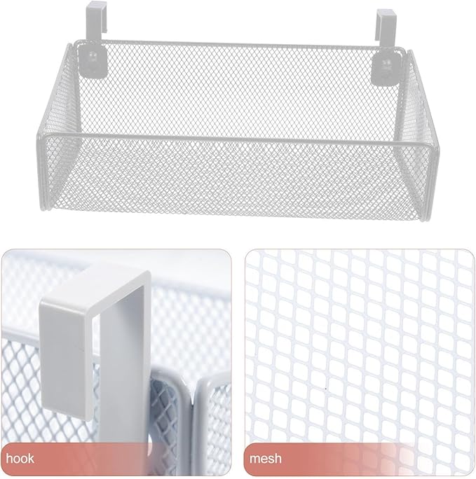 Ipetboom Bedside Hanging Organizer Basket Mesh Storage for Dormitory Home Office Space-saving Sundries Basket for College Essentials Easy to Use