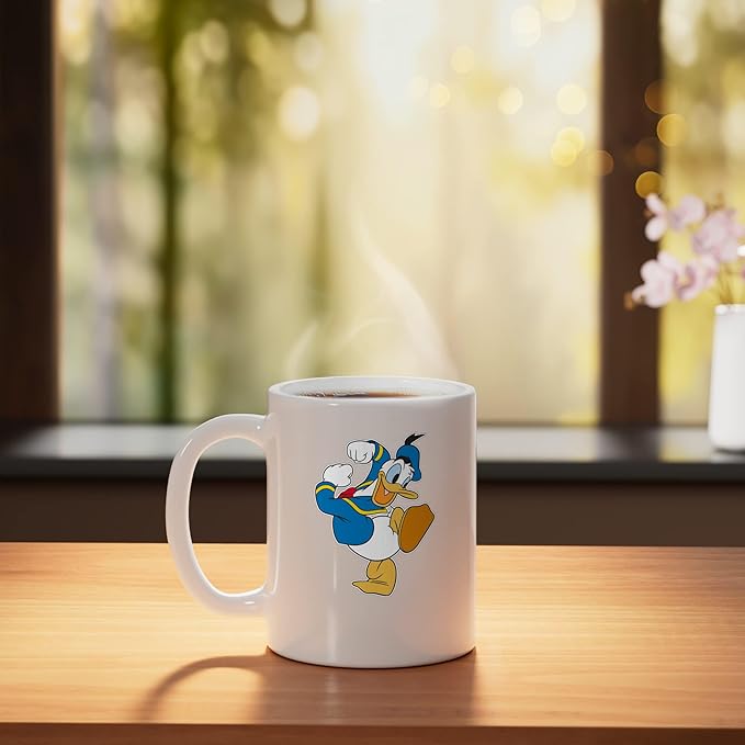 Disney Donald Duck Ready To Go Ceramic Mug, White