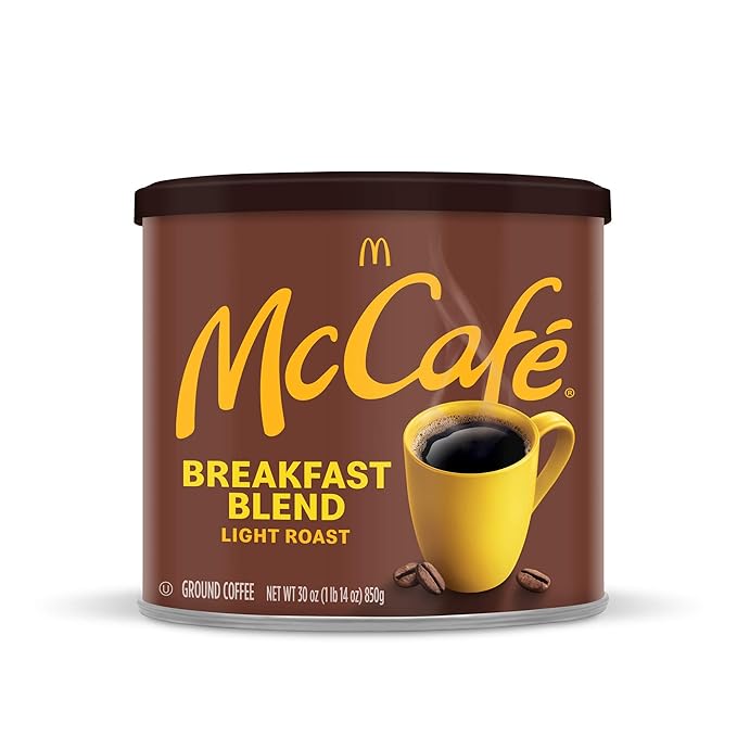 McCafe Breakfast Blend,Light Roast Ground Coffee,30 oz Canister,(Pack of 2)