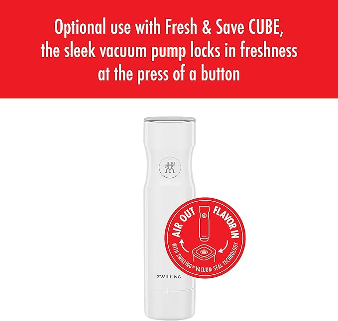 ZWILLING Fresh & Save Cube Boxes, Plastic, Airtight Dry Food Storage Container, Small Medium Height Cube, 2S Container, .87-qt