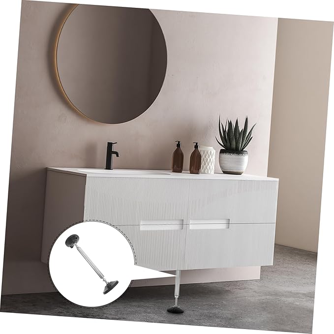 OSALADI Adjustable Cabinet Support Pole Telescopic Rod for Undermount Sink Furniture Height Range Dual Thread System for Bathroom and Kitchen Cabinets