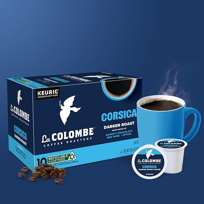 La Colombe Corsica Dark Roast Coffee | Single Serve K-Cup Pods | 10 Count | Pack of 2