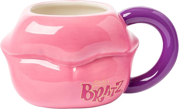 Silver Buffalo Bratz Lips Ceramic 3D Sculpted Mug, 20 Ounces