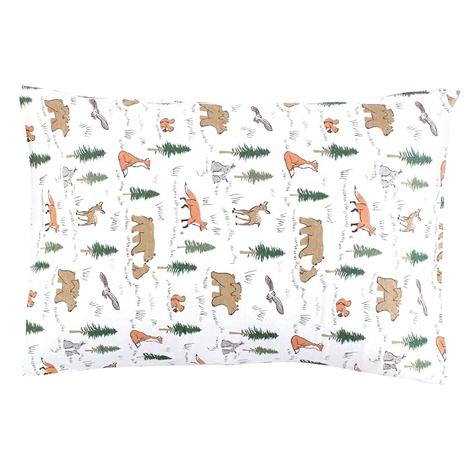 Hudson Baby Unisex Baby Cotton Toddler Pillow Case, Sweet Woodland, One Size