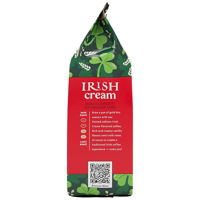 Community Coffee Irish Cream Flavored Ground Coffee, Medium Roast, 11 oz Bag (Pack of 6)