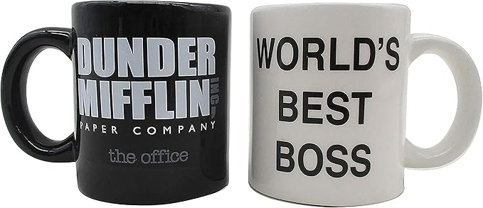 Silver Buffalo The Office World's Best Boss and Assitant to the Regional Manager Ceramic Salt and Pepper Shakers