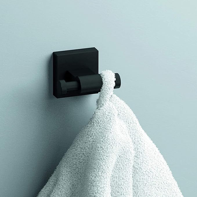 Franklin Brass MAX35-FB Maxted Wall Mounted Multi-Purpose Hook in Matte Black, 1 Count (Pack of 2)