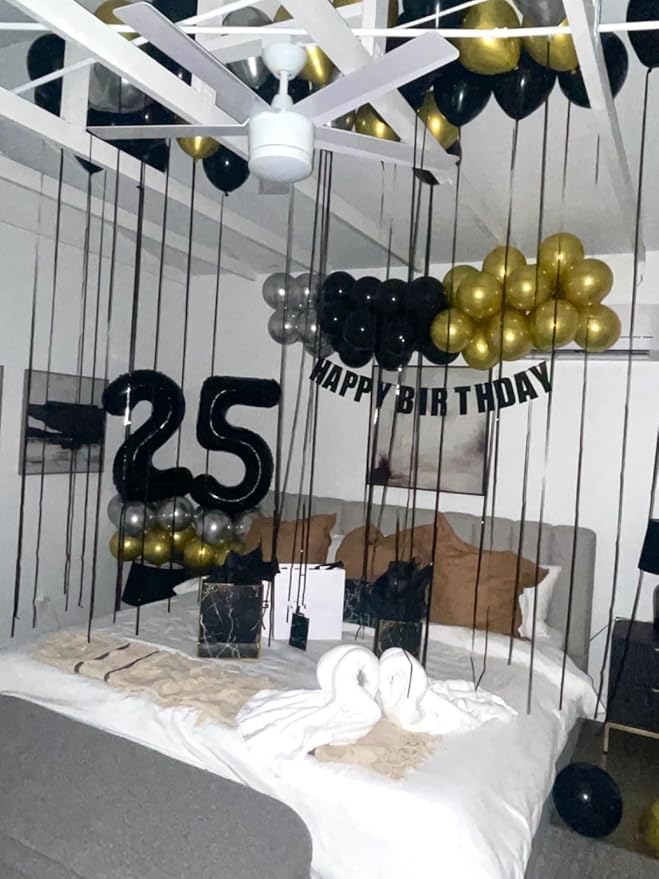 Numbers 26 Balloon, Black Birthday Party Supplies for 26th, 40 Inch Digital Ballons for Women Men, Party Decorations for Engagement, Bridal Shower, Wedding, 2026 New Years Eve Party