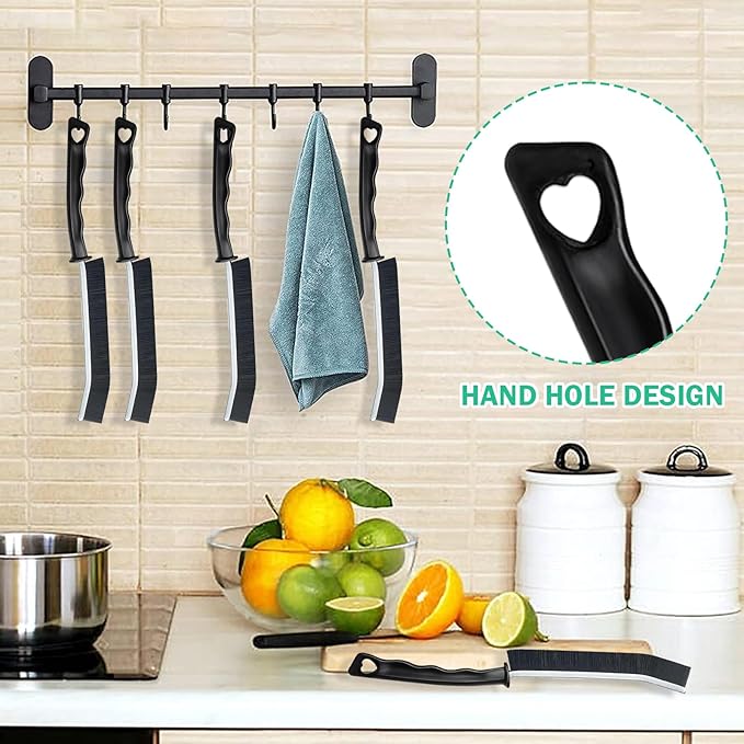5 Pcs Crevice Cleaning Brush Multifunctional Hard Bristle Gap Cleaning Brush Tool, Gap Brush Suitable for Bathrooms, Kitchen Surfaces, Windows Groove and Faucets