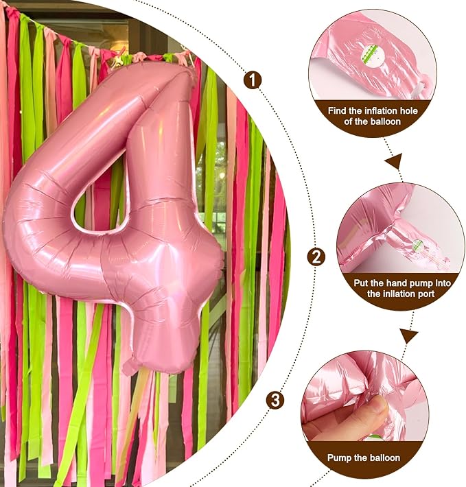 Number Balloons 40 Inch, Big 10 Balloon, Pearl Pink Number 10 Balloon for 10th 100 Birthday Wedding Anniversaries Game Competition Party Balloons Decorations