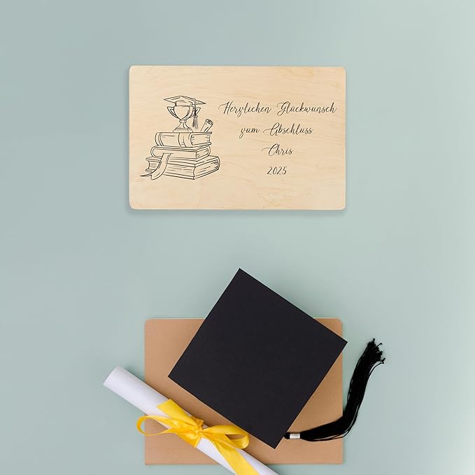 Creative Deco Personalized Wooden Storage Box Graduation Box | 11.8x7.87x5.51in (+-0.5) | Hinged Lid Handle Engraving | Unpainted Gift Box | Rough UNSANDED Keepsake Memory Souvenir Chest