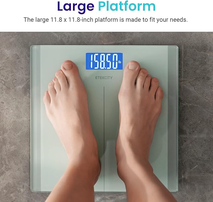 Etekcity Digital Body Weight Bathroom Scale with Step-On Technology, 400 Lb, White (Pack of 2)