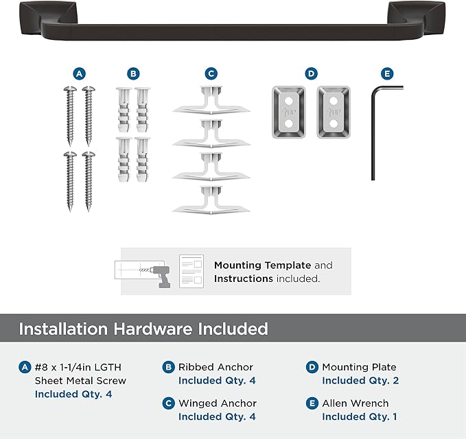 Amerock BH36013ORB | Oil Rubbed Bronze Towel Bar | 18 in (457 mm) Towel Rack | Highland Ridge | Bathroom Towel Holder | Bathroom Hardware | Bath Accessories