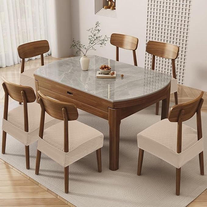Genina Waterproof Seat Covers for Chairs Seat Covers for Dining Room Chair Slipcovers Kitchen Chair Covers Dining Chair Covers