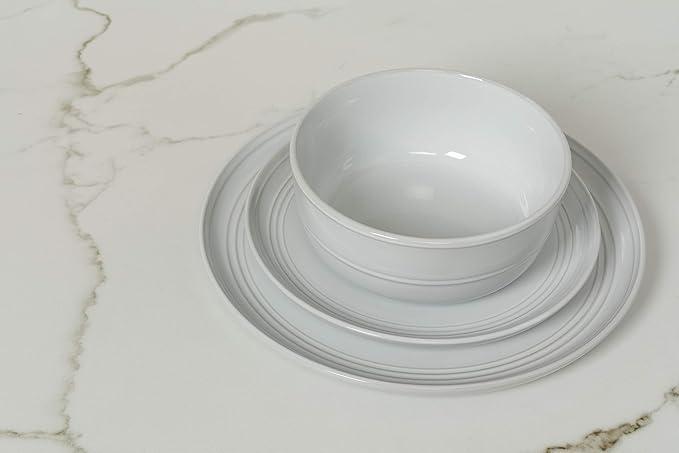 Double Line 6.25"/24 oz Cereal Bowl, Set of 6, White