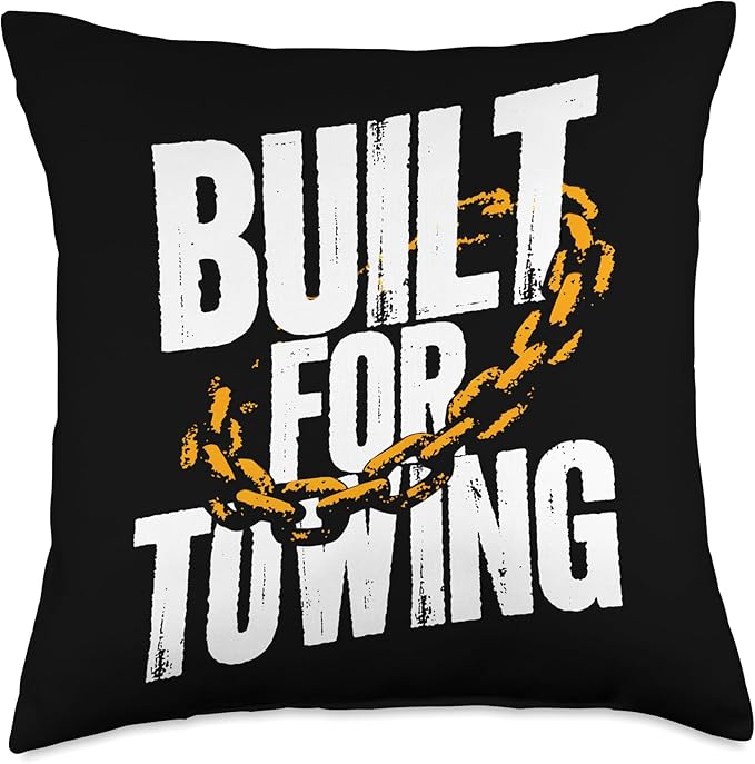 Built for Towing Duty Chain Hook Worker Throw Pillow