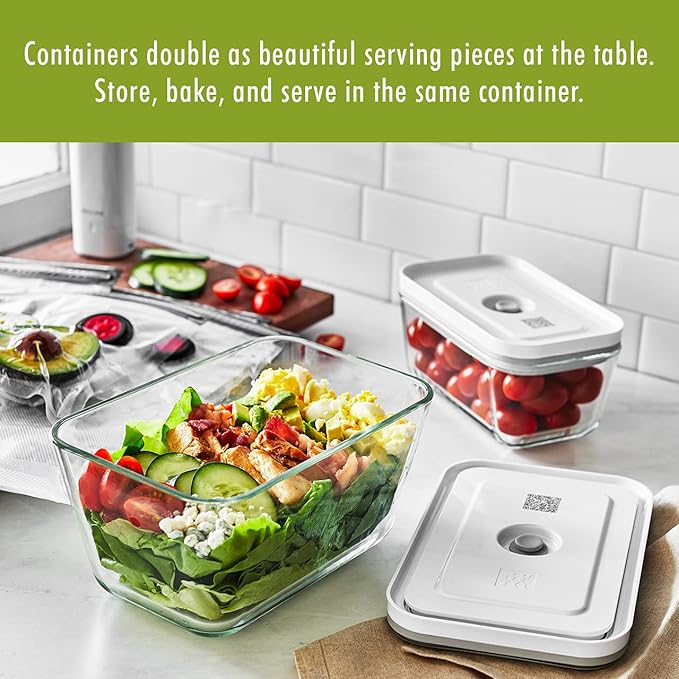 ZWILLING Fresh & Save Glass Airtight Food Storage Container, Meal Prep Container - Medium