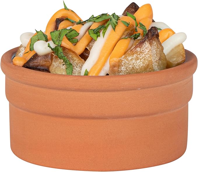 Restaurantware-Terra Tek 5.1 Ounce Terracotta Cazuelas, 2 Blue Glazed Clay Pots For Cooking - Oven-Ready, Microwavable, Terracotta Serving Pots, Dishwashable, For Cooking And Serving