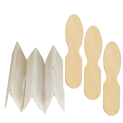 Perfect Stix Wooden Wrapped Taster Ice Cream Paddle Spoon, Paper Wrapped, 3" Length (Pack of 300) Wrapped