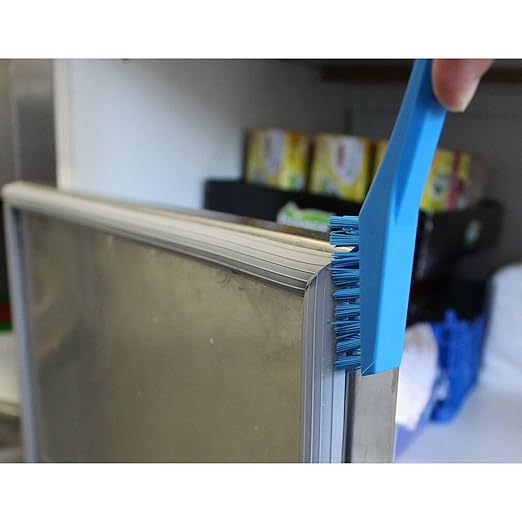 Vikan 44013 Brush,Detail,Stiff,9" x .5",PP/PBT,Blue