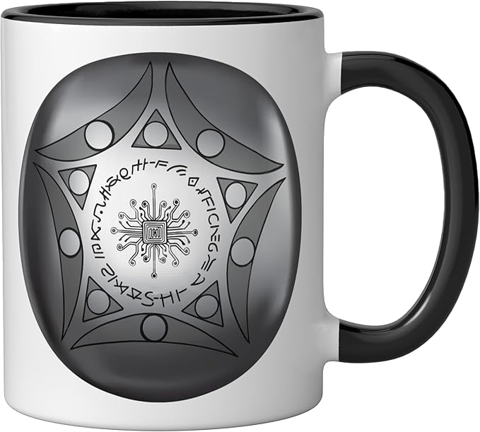 Buga Sphere Columbia UFO Ceramic Mug, Black/White