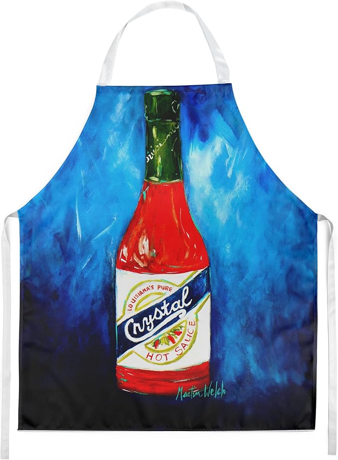 Caroline's Treasures So Hot I'm Blue Sauce Apron Cooking Kitchen Server Baking Crafts Gardening for Adult Women Men, Unisex, Large, Multicolor