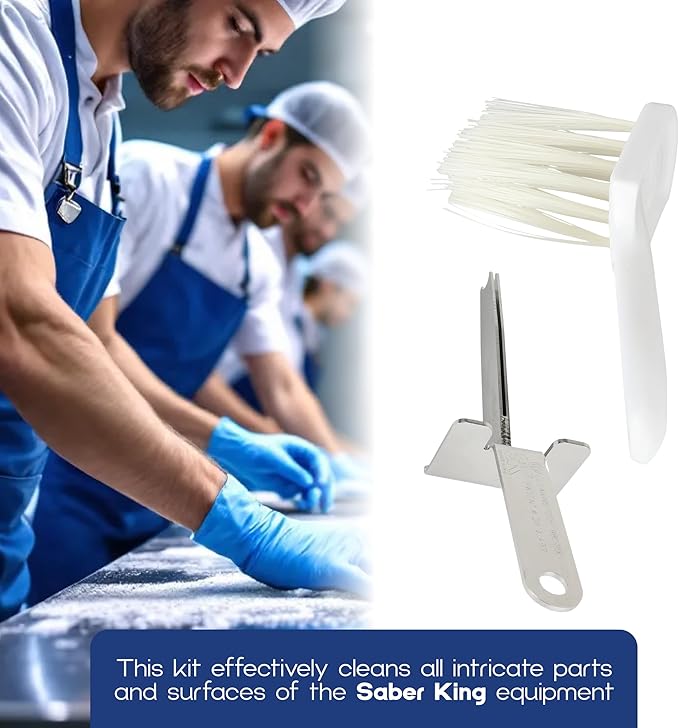 Prince Castle Saber King Cleaning Kit - White Brush - Parts Cleaning Brush for Vegetable Chopper Blade and Kitchen Chopper for Dicing Vegetables and More