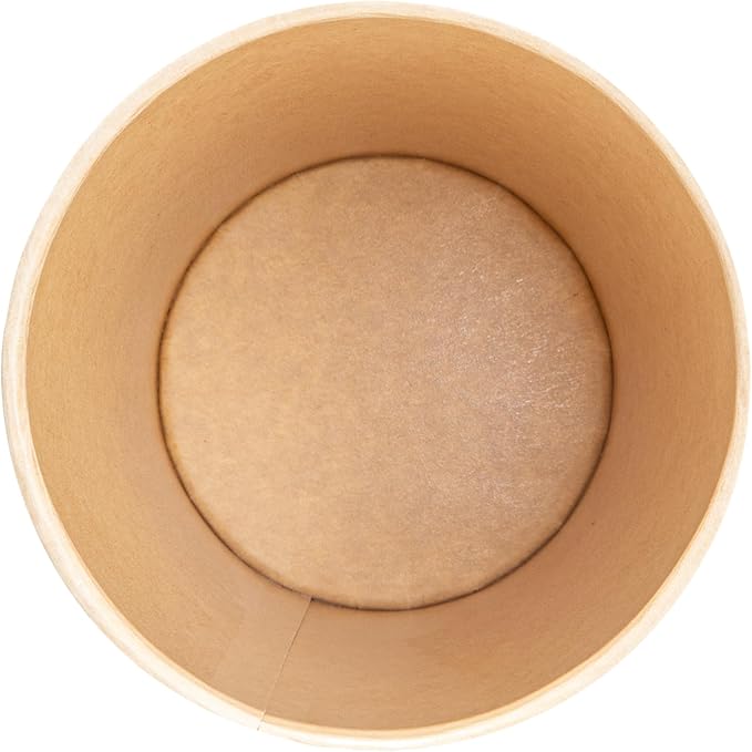 Restaurantware Paper Soup Containers 25 Pack Of 32 oz Disposable Kraft To Go Hot Soup Serving Bowls BPI-Certified Compostable Leakproof Stackable Food Containers For Noodles, Pasta And Desserts