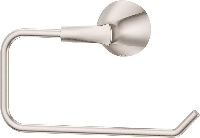 Pfister Willa Towel Ring, Hand Towel Holder for Bathroom, Wall-Mounted, Screw-In, Brushed Nickel Finish, BRBWLL0K