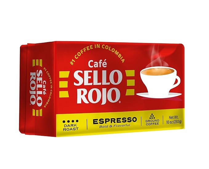 Sello Rojo Espresso Brick, 10 oz (Pack of 6)