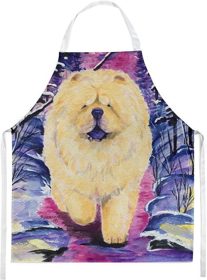 Caroline's Treasures SS1005APRON Chow Chow Apron Cooking Kitchen Server Baking Crafts Gardening for Adult Women Men, Unisex, Large, Multicolor