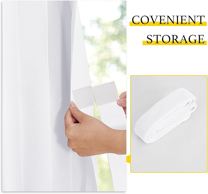 NICETOWN Short Window Curtains for Bathroom Pleated Window Privacy, Room Darkening Thermal Insulating Accordion Blinds for Kitchen Cabinet, 1 Panel with Hooks, 38 Wide x 50 Inches Long, Pure White
