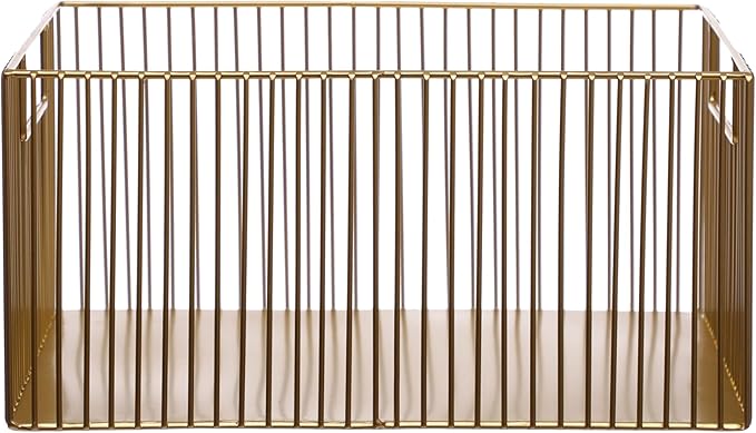 Ashland Gold Metal Tote Basket, Spring Home Decor