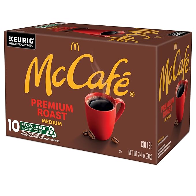 McCafe Premium Roast Coffee, Single Serve Keurig K-Cup Pods, Medium Roast, 60 Count, (6 Packs of 10)