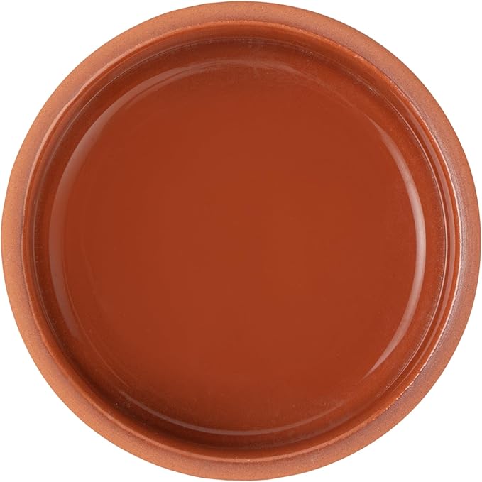Restaurantware Terracotta Cazuela Bowls 2 Pack of 3 oz Durable Rustic Serving Dish Glazed Oven-Safe Bowl Freezer-Safe Tapas Dish Microwave-Safe Dishwasher-Safe