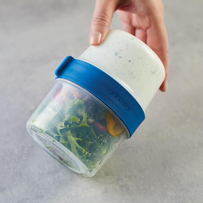 LOCK & LOCK LocknLock Easy Essentials Twist Two Way Food Storage Container, BPA-Free/Dishwasher Safe, 12-Piece Set - Mixed Sizes, Clear