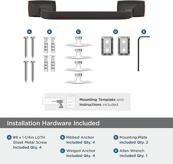 Amerock Highland Ridge Oil-Rubbed Bronze 9 inch (229mm) Towel Bar, BH36015ORB