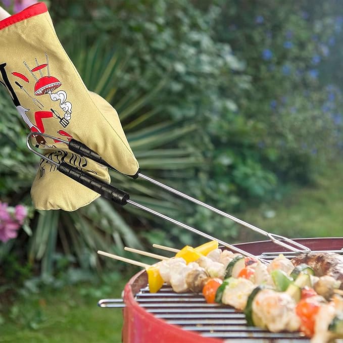 Miracu Funny Oven Mitts, Presents for Chefs, Cooking Gadgets, BBQ Oven Mitt, Unique Gifts for Cooks Dad Brother Him, Manly Fathers Day, Housewarming Grilling Kitchen Chef Gifts for Men Who Cook Grill