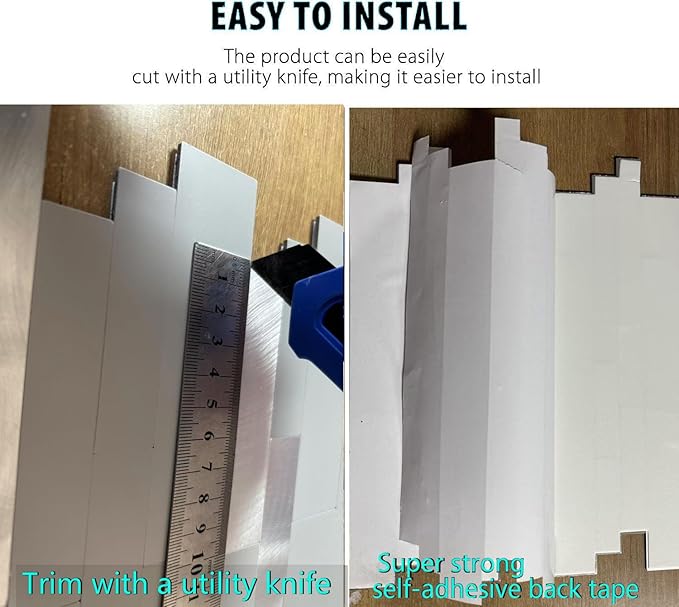 10-Sheet Peel and Stick Backsplash Tile, PVC Mixed Meta,l Stick on Kitchen, Bathroom Vanities, Fireplace Décor, Laundry Table(Grey+Frosted Silver)