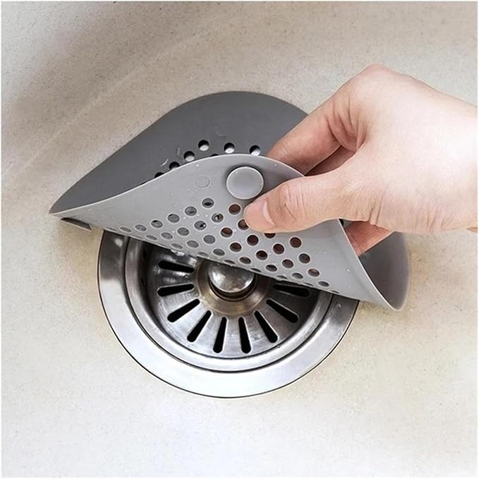 Kitchen Sink Filter Strainer Shower Drain Hair Catchers Hair Stoppers Sink Mesh Bathtub Trough Filter Bathroom Accessories(Gray X 2 Filters)